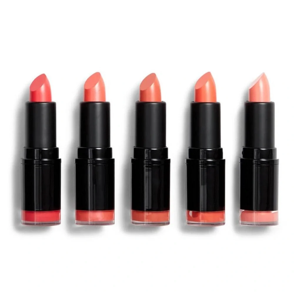Makeup Revolution ~ 5 Full Size Lipstick Collection ~ Corals